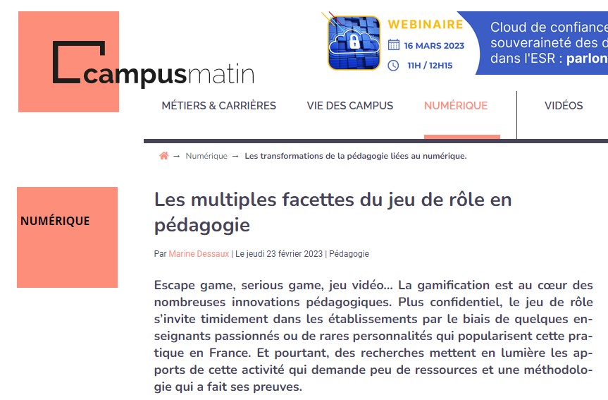 Campus Matin parle de Tamo Laviva